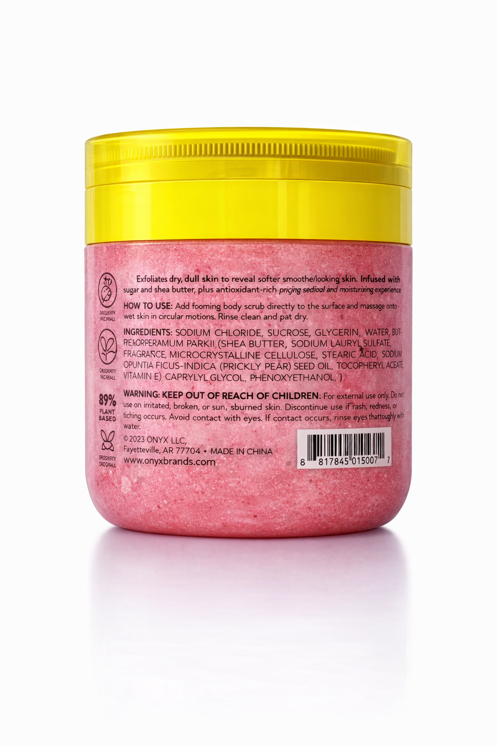 ONYX Professional® Watermelon Spice Foaming Body Scrub with Scrubber