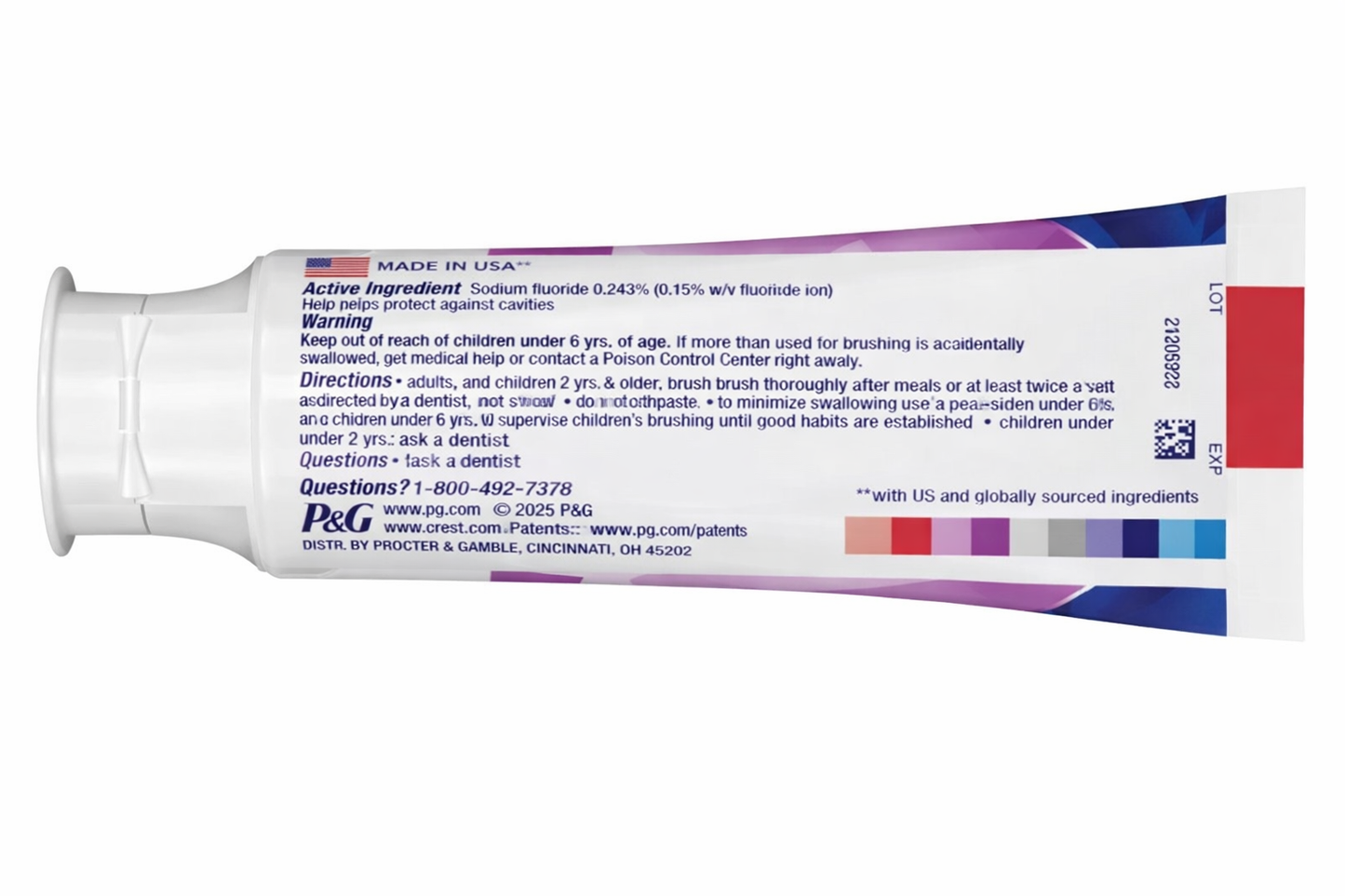 Crest 3D White Fluoride Anticavity Whitening Toothpaste, Advanced Radiant Mint