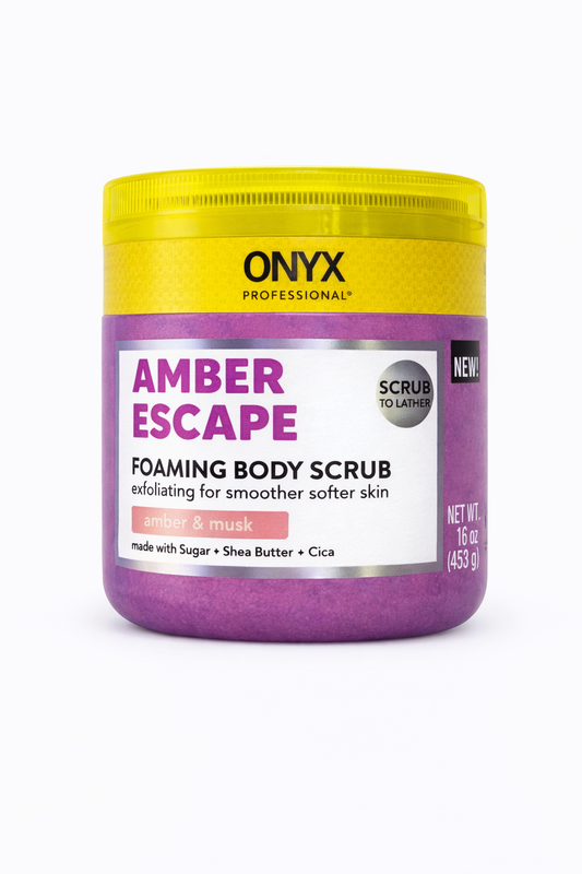 ONYX Professional® Foaming Body Scrub with Shea Butter & Cica, Amber Escape