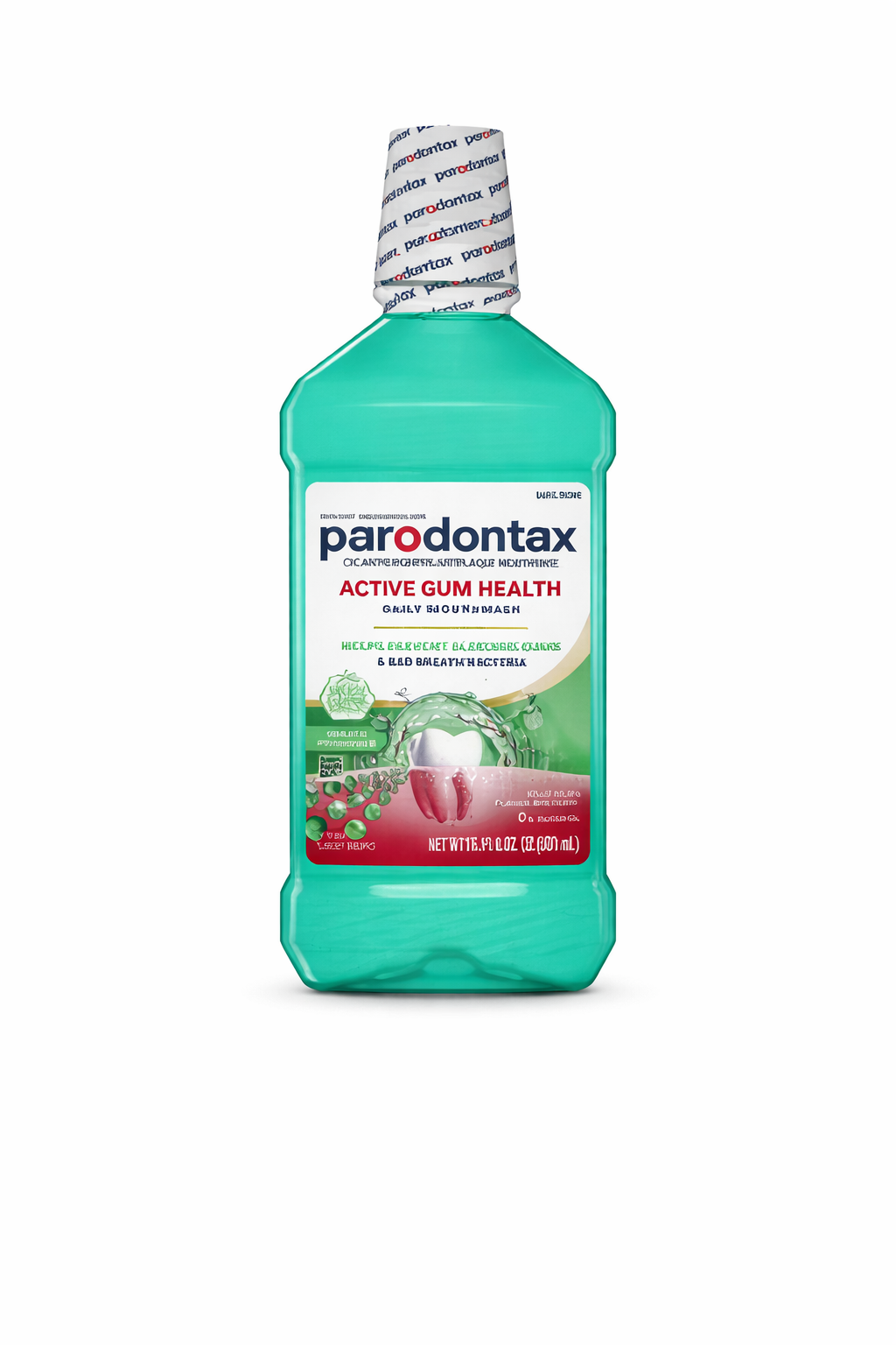 Parodontax Active Gum Health Breath Freshener Mouthwash, Fresh Mint, 16.9 Fl Oz, for Adults