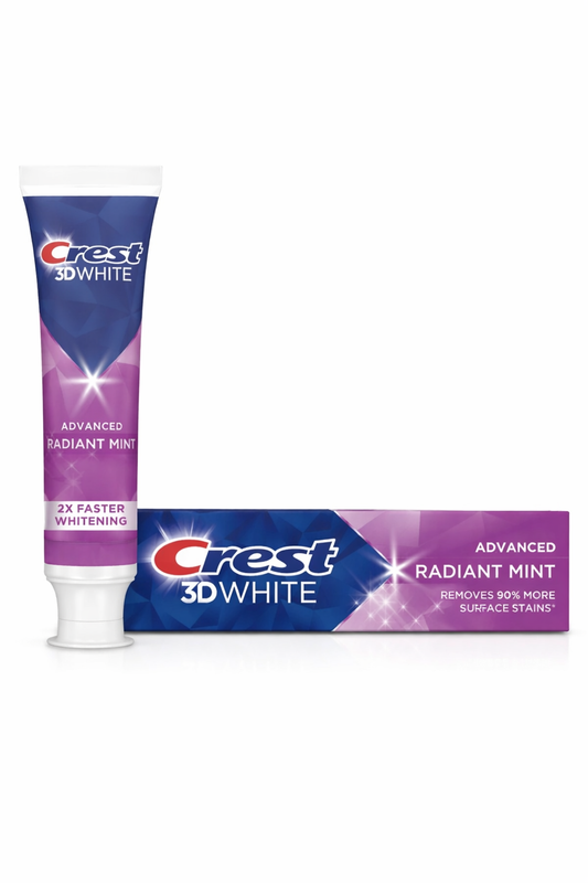 Crest 3D White Fluoride Anticavity Whitening Toothpaste, Advanced Radiant Mint