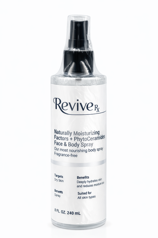 ReviveRX Naturally Moisturizing Face and Body Spray with PhytoCeramides, Fragrance-Free, All Skin Types