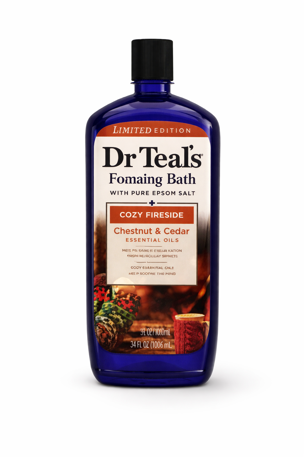 Dr Teal's Foaming Bath with Pure Epsom Salt, Cozy Fireside