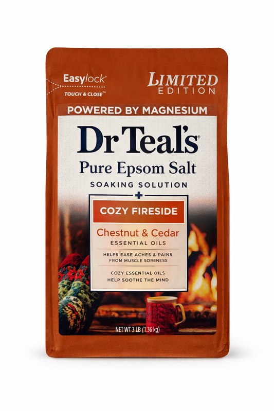 Dr Teal's Epsom Salt Magnesium Soak, Cozy Fireside