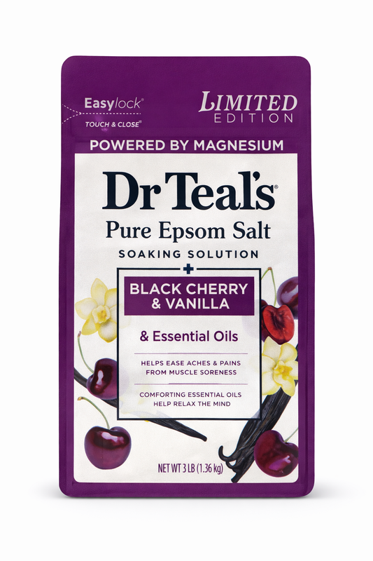 Dr Teal's Epsom Salt Magnesium Soak, Black Cherry & Vanilla