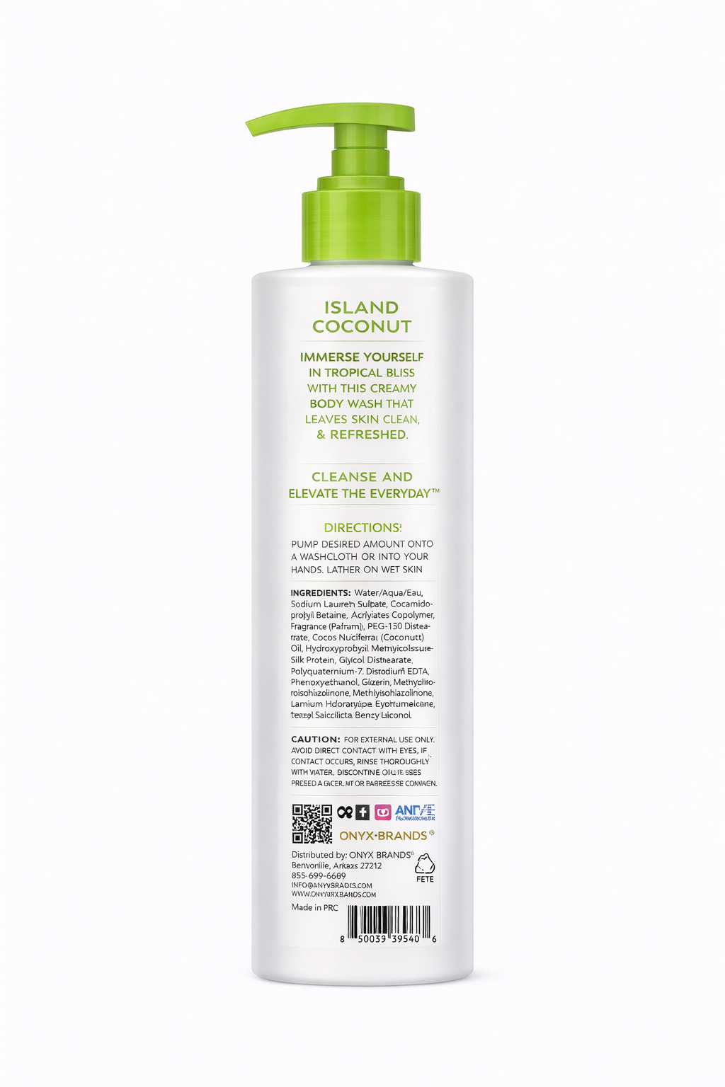 Scentworx Island Coconut 16 oz Body Wash