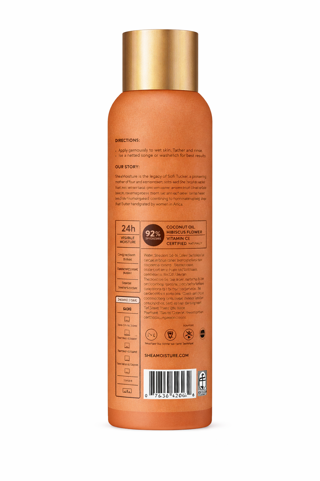 SheaMoisture Moisturizing Body Wash for Women Glowing Radiance Coconut Hibiscus
