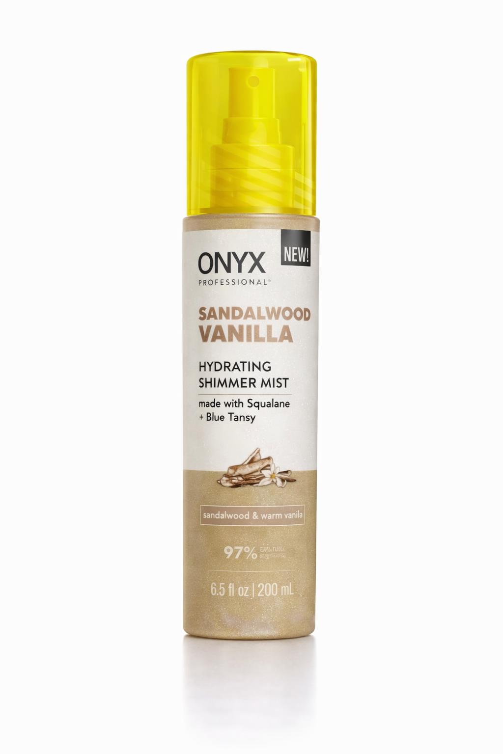 ONYX Professional Hydrating Shimmer Body + Hair Mist, Sandalwood Vanilla